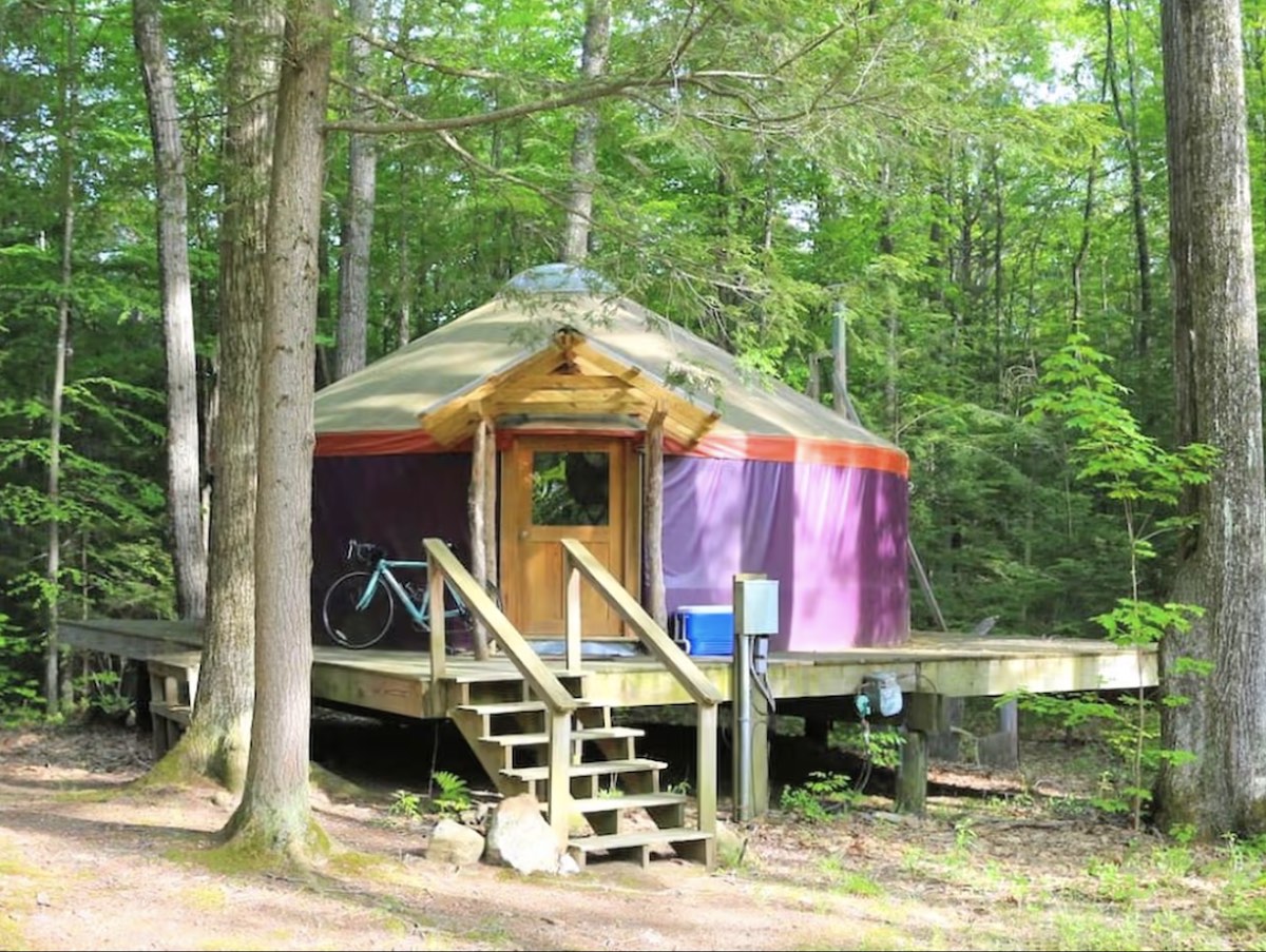 Romantic Yurt Rental with a Wood-Burning Stove