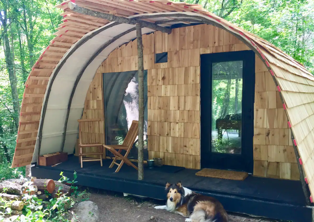 Scandanavian Wigwam with Sauna and Forest Baths