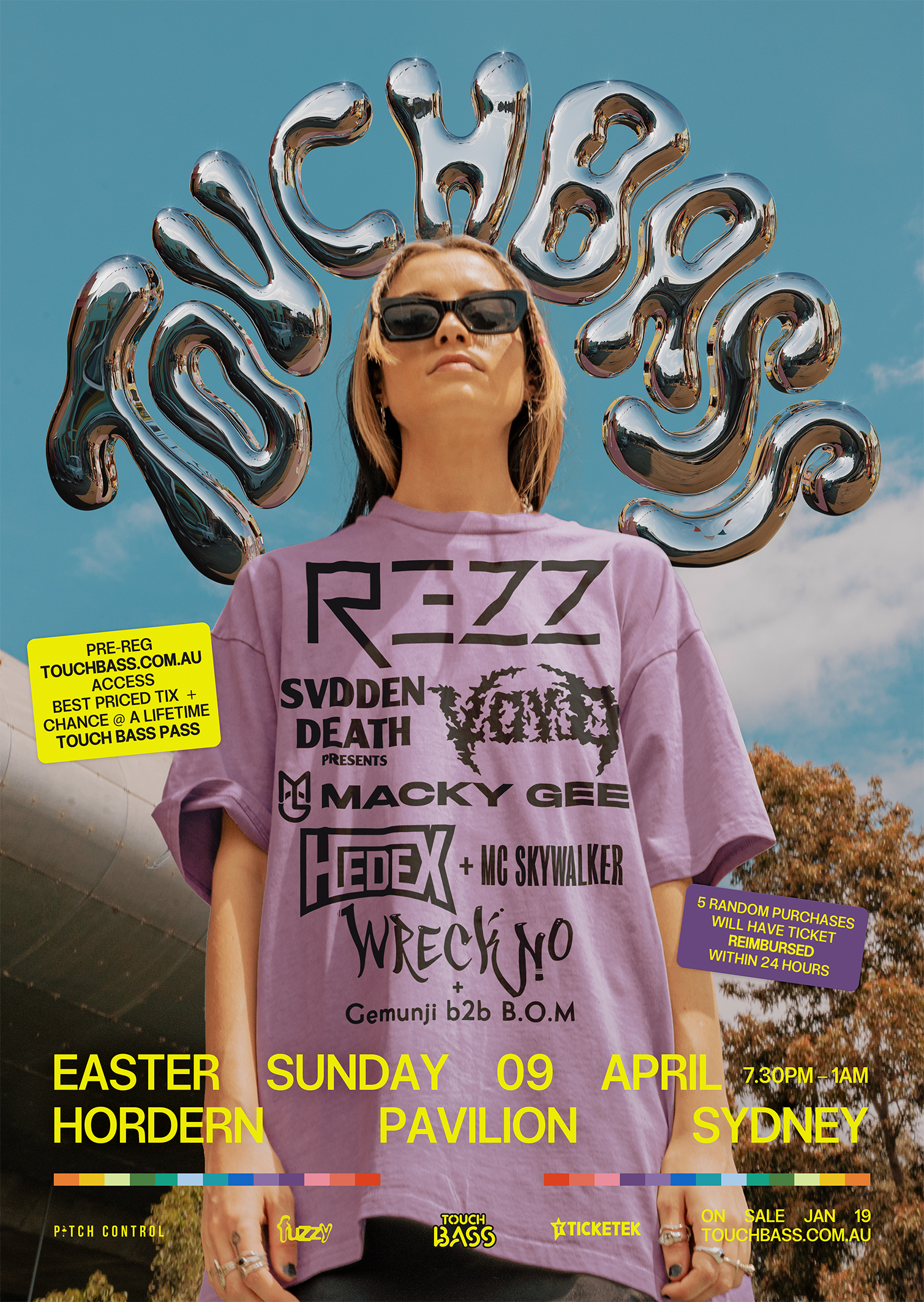 Touch Bass Festival 2023 Line Up in Sydney, Australia