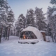 Finland Glamping Dome in Winter
