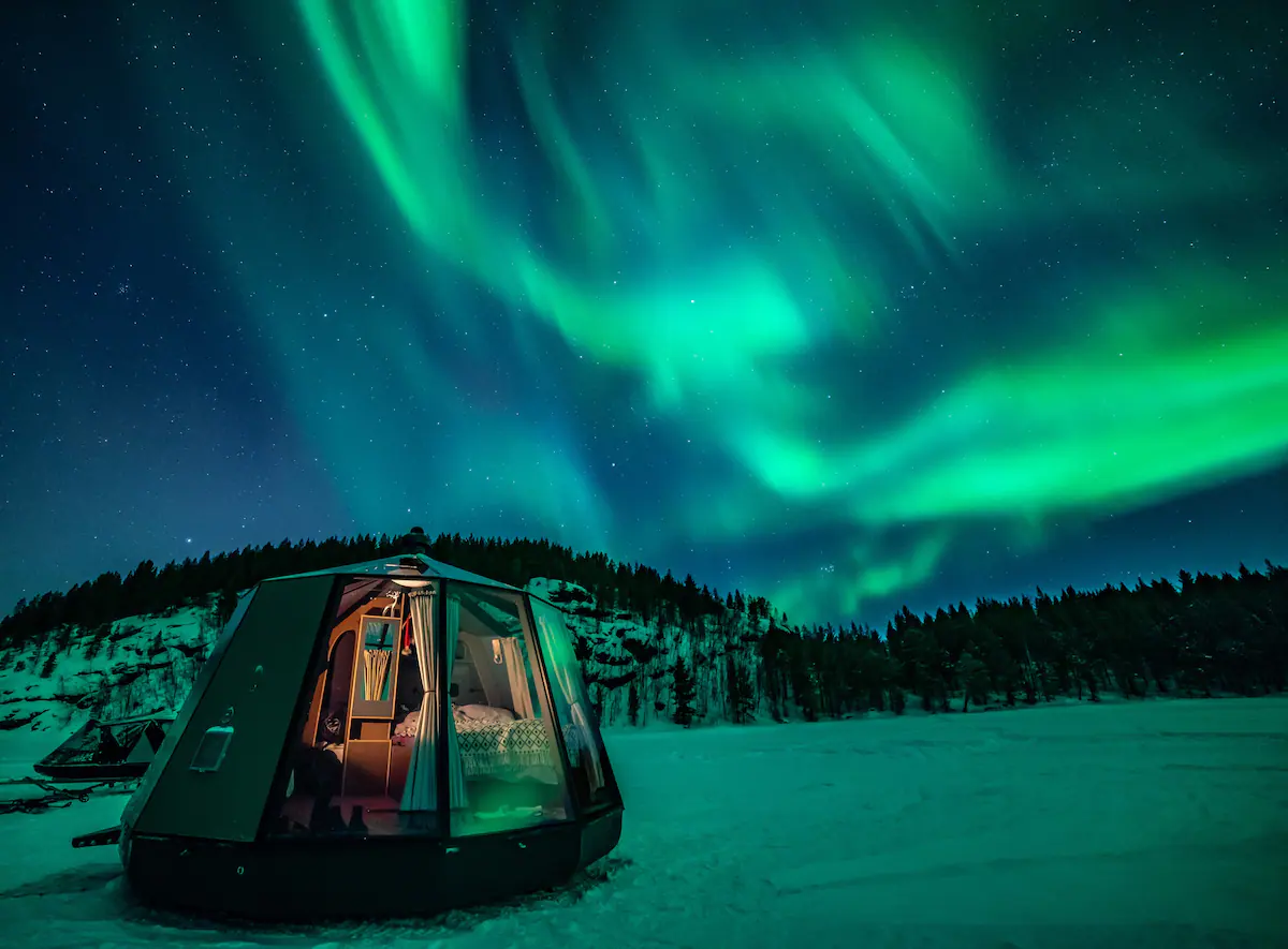 Glamping Aurora Hut on the Torne River