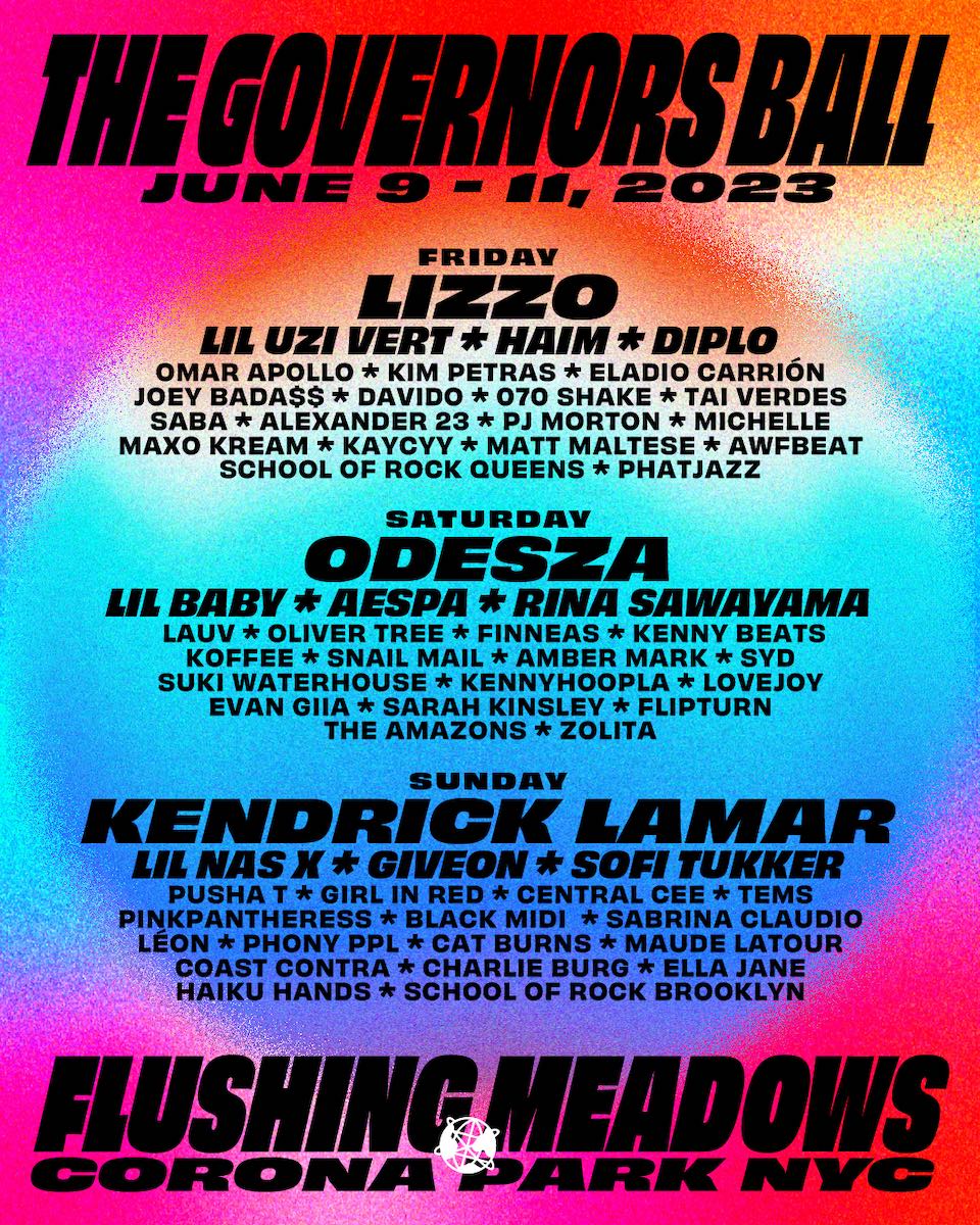 Governors Ball Festival New York 2023 Line Up