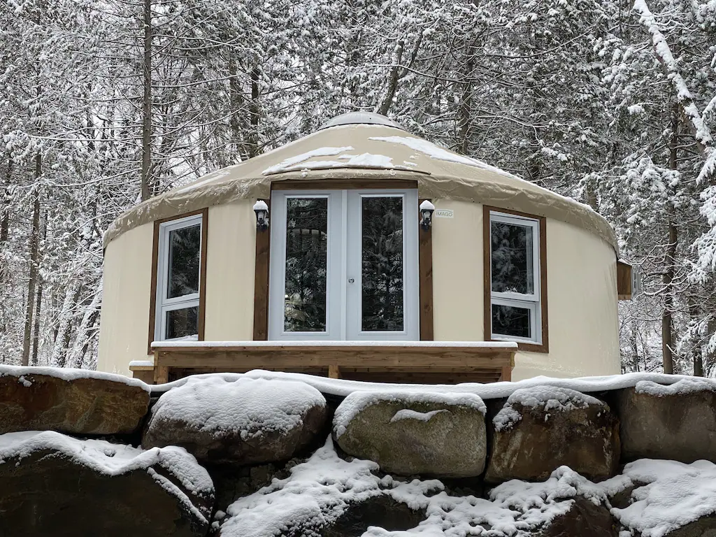 Luxury Glamping Yurt Quebec