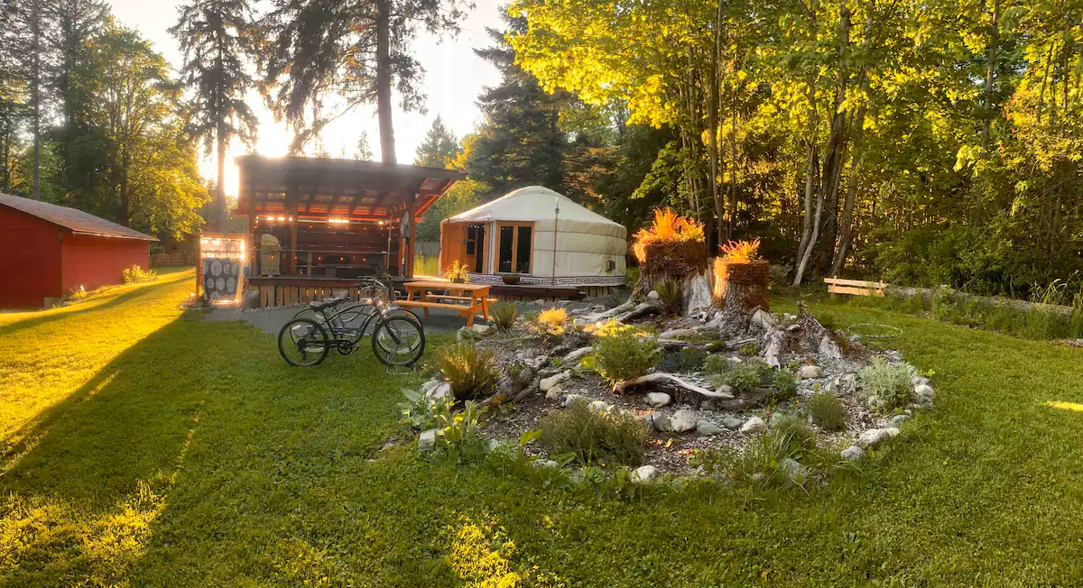 Mongolian Yurt in the Cowichan Valley