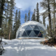 Peaceful Riverside Glamping Alberta Winter