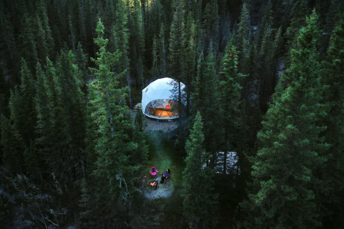 Peaceful Riverside Glamping Dome in Alberta
