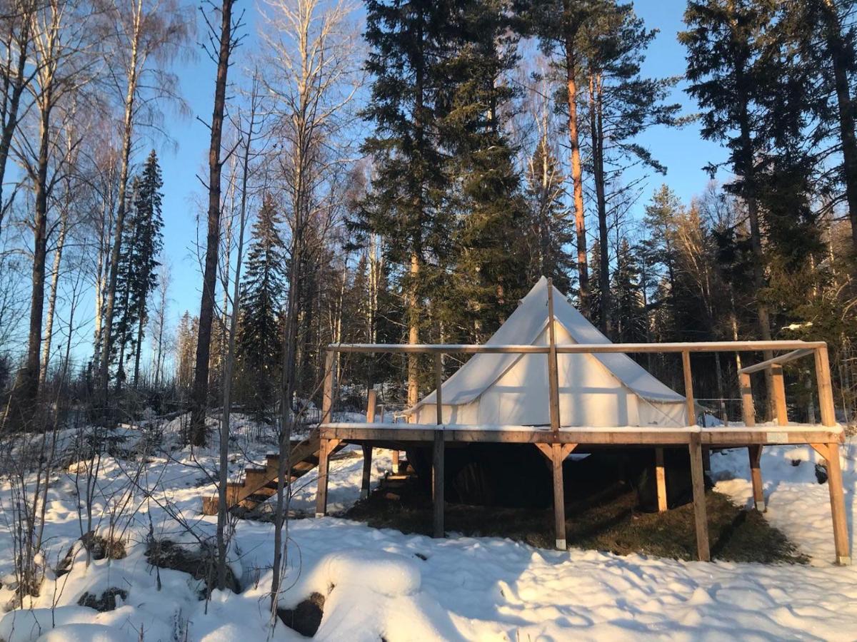 Sweden Glamping Tent in a Forest with Lake View