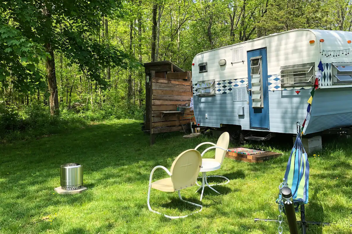 1972 Ace Camper in a Historic Fiber Farm