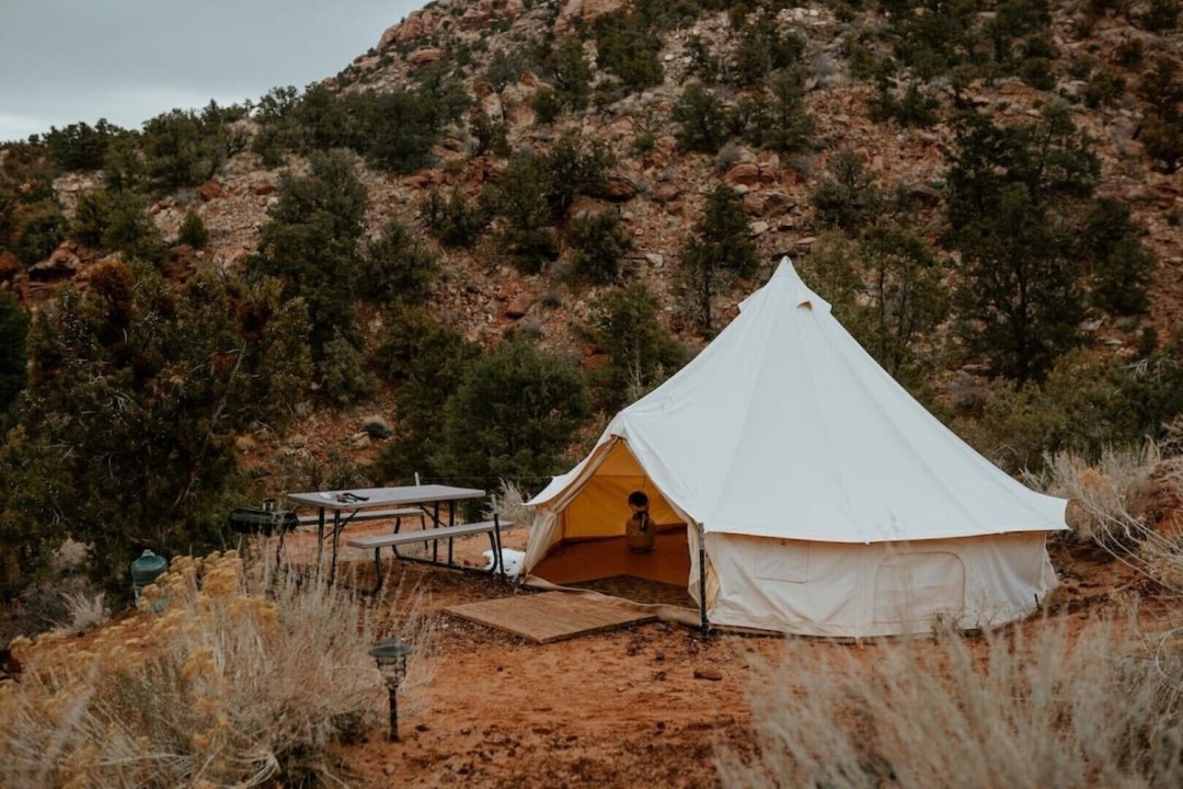 Luxury King Size Tent at Zion View Camping