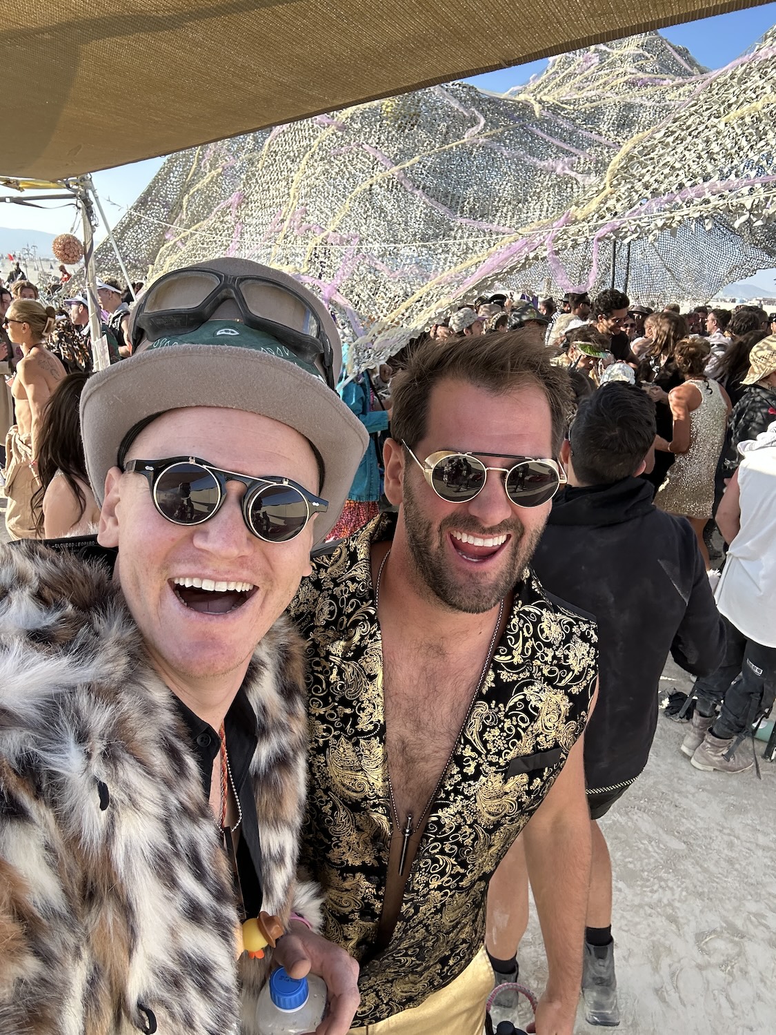30 Burning Man Accessories, Clothing, Costumes & Outfits Man wearing fashionable vest at Burning Man