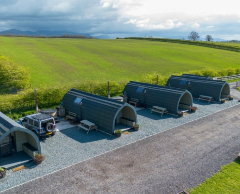 glamping pods lake district with hot tubs